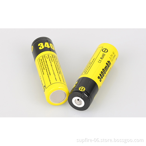 The powerful 18650 lithium rechargeable battery 3400mAh